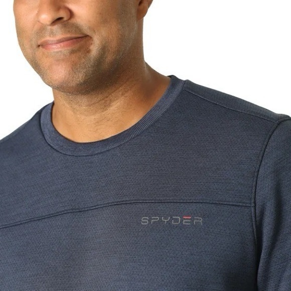 Spyder Active Blue Crew Neck- Large - Picture 2 of 7